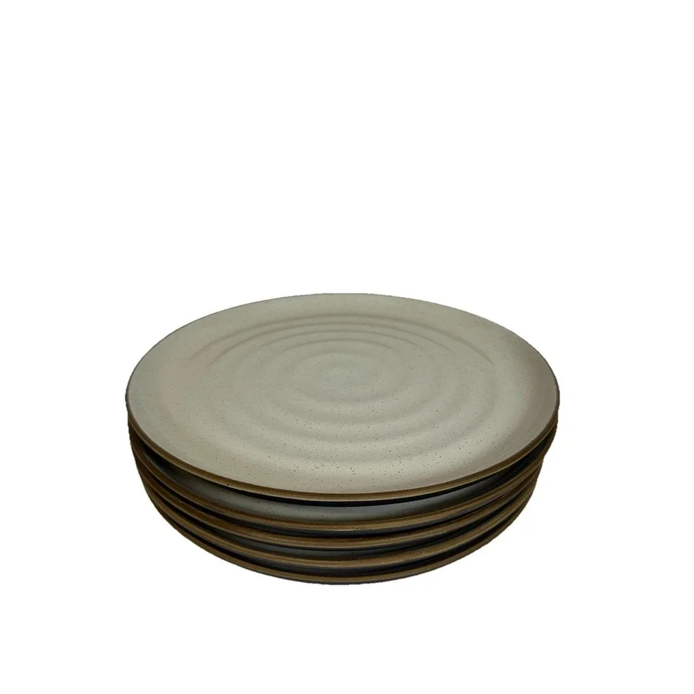 Nantucket By Overandback Stoneware Dinner Plates ~10.5